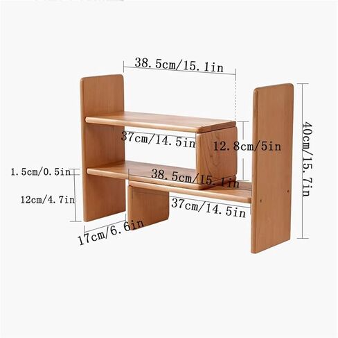 Bookshelf Extendable Multi-Story Small Bookshelf Desktop Simple Wooden Home Storage Rack for Living Room Home Office in Saudi Arabia