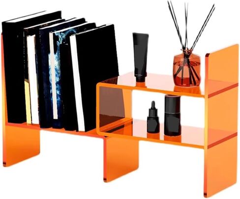 Bookshelf Desk Top Small Bookshelf Home Acrylic Storage Display Rack for Living Room Home Office in Saudi Arabia