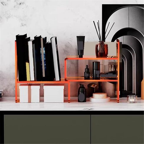 Bookshelf Desk Top Small Bookshelf Home Acrylic Storage Display Rack for Living Room Home Office in Saudi Arabia
