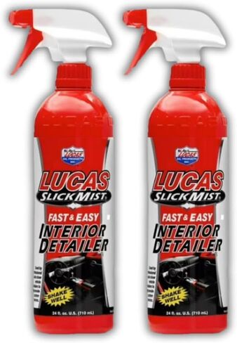 Car Interior Detailer Spray – 24 oz Quick Interior Cleaner & Protectant for Dashboard, Leather Seats, Plastic Trim, Vinyl Surfaces – UV Protection & Non-Greasy Shine | 2 Pack Special in Kuwait