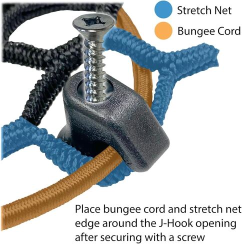 Barrier Stretch Cargo Net Pocket for Auto, RV, or Home Organization and Storage (8" x 24") (White) in Saudi Arabia