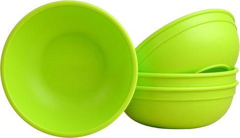 Re-Play Made in USA 20 Oz. Reusable Plastic Bowls, Set of 4 - Dishwasher and Microwave Safe Bowls for Snacks, Cereals, and Everyday Dining - Toddler Bowl Set 5.75" x 5.75" x 2.23", Preschool in Saudi Arabia