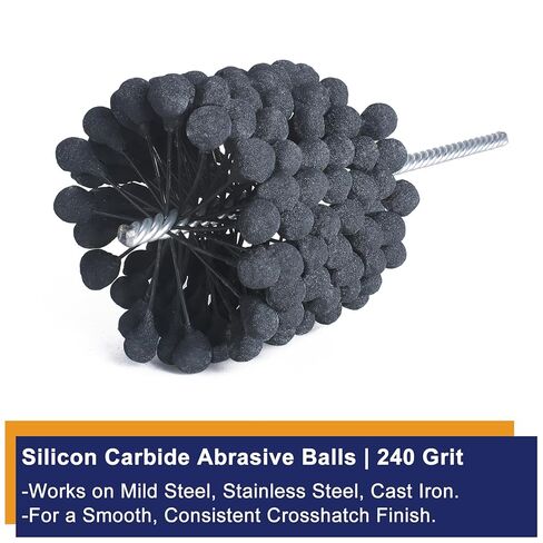Garhgi 4-1/8"(105mm) Cylinder Honing Tool, 240 Grit Silicon Carbide Balls, Flexible Resilient for Large Automotive Motorcycle Engine Brake Rotor Tube Piston Ring Crosshatching Restoration Deburring in Saudi Arabia