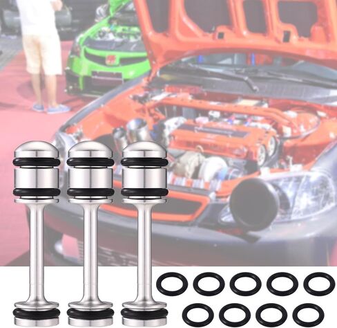 3 قطع من سدادات لوح الزيت المتوافقة مع LS Barbell، 6.4x1.6 سم/2.52x0.63 بوصة من الألومنيوم أداة استبدال محول زيت المحرك مع حلقات دائرية مطاطية للمجموعة in Kuwait