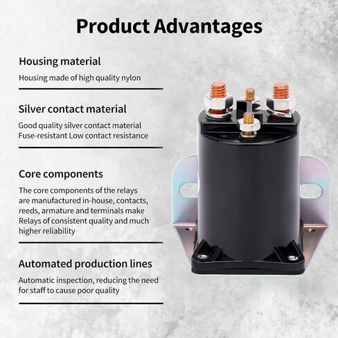 12V Starter Solenoid Relay OEM JF2-H1950-00-00 JR3-H1950-00 J38-81950-01 CU 869128 Compatible with Yamaha G2 G8 G9 G11 G14 G16 G20 1985-2002 4 Terminal Solenoid Cart Replaces in Kuwait