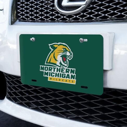 الرسومات والمزيد من شعار Northern Michigan Wildcats، لوحة ترخيص معدنية جديدة in Kuwait
