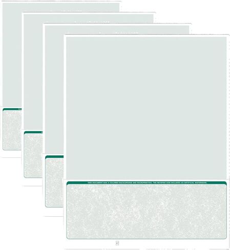 VersaCheck ValueChex - 500 Blank Business Voucher Checks - Green Classic - 500 Sheets Form #1002 - Check on Bottom in Saudi Arabia