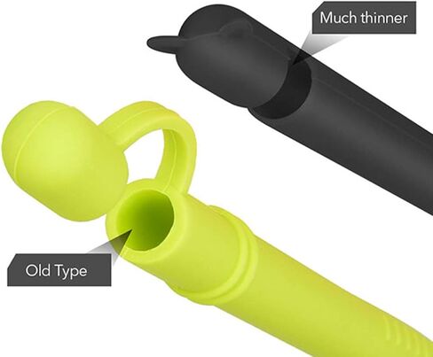 Cute for Cat Ear Anti-Scroll Silicone Protective Pouch Cap Holder Nib Cover Protective for case Skin for Pencil 1, Black in Kuwait