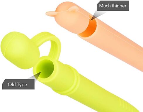 Cute for Cat Ear Anti-Scroll Silicone Protective Pouch Cap Holder Nib Cover Protective for case Skin for Pencil 1, Black in Kuwait