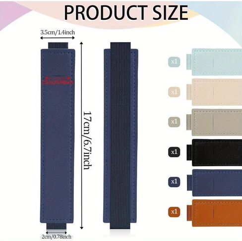 6pcs Colorful Adjustable PU Leather Pen Sleeves, Elastic Band Pencil Holders for Planners Notebook Binders Books, Versatile Journal Accessories for Organized Writing Drawing in Kuwait