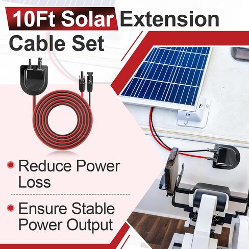 Solar Cable Entry Gland with 10Ft 10AWG Solar Extension Cable, MC4 Entry Connectors Solar Junction Box Fit for RV, Boat, Camper, Van, Garage, PPO Insulated Tinned Copper Wire in Saudi Arabia