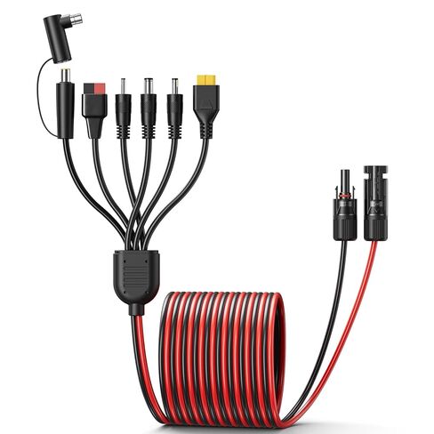7-in-1 Solar Panel Adapter Connectors,3.6 Feet Universal 12AWG MC4 Cable to DC 8mm XT60 Anderson,Solar Charge Cable Kit Multiple DC Adapters for RC Battery Portable Power Stations, Solar Generators in Saudi Arabia