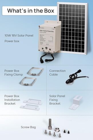 ECO-WORTHY Power Box for Solar Tracker System IP65 Waterproof: 10W Monocrystalline Solar Panel + 6AH 12V LiFePO4 Battery with 3000+ Cycles and BMS Protection Plug and Play for Garden and Outdoor in Kuwait