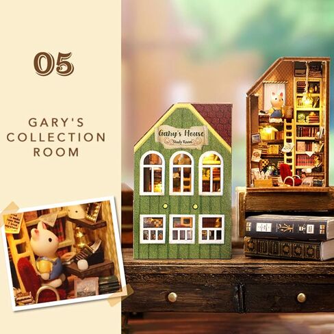 DIY Miniature Houses QH Series Architectural Town (Six-Piece Set) No-Cut Paper Components Design, Includes Transparent Dust Cover, Personalized Desktop Display in Saudi Arabia