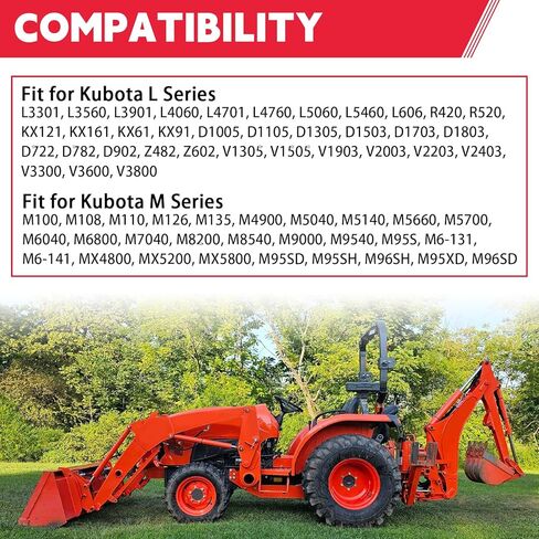 2 قطعة فلتر الوقود متوافق مع Kubota L M Series L3301 L3560 L3901 M100 M108 M110 M126 M7040 M8200 M8540 D1005 D1105 جرار يستبدل #1G311-43380 15831-43380 in Kuwait