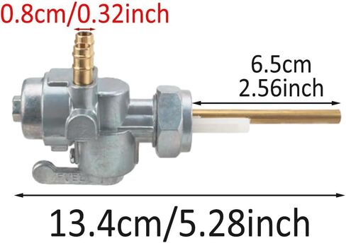 Motorcycle Fuel Gas Tank Switch, 51023-043, 51023-055 Compatible with Kawasaki KZ1000 Series 1977–1981, Z1 1973–1975, KZ900 1976–1977, KZ750 Series 1976–1980 Fuel Shut Off Valve in Kuwait