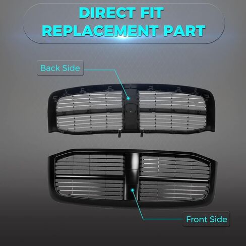 2006-2009 Compatible With Dodge Ram 1500 2500 3500 Pickup Truck Front Grille Grill Black 5JY121SPAF CH1200280 in Kuwait