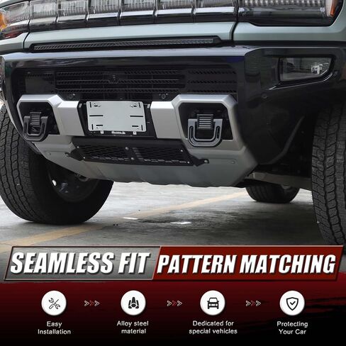 غطاء شبكة فتحة تهوية مدخل الهواء السفلي للمصد الأمامي متوافق مع Hummer EV 2022-2026 SUT واقي شبكة مدخل المصد الأمامي غطاء حماية شبكي (أسود) in Kuwait