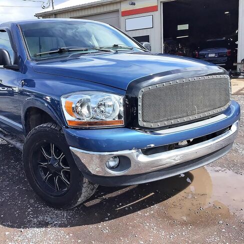 SPEC-D ضبط شبكة غطاء أمامي بنمط شبكي أسود لامع مع غطاء متوافق مع 2002-2005 دودج رام 1500، 2003-2005 دودج رام 2500 3500 in Kuwait