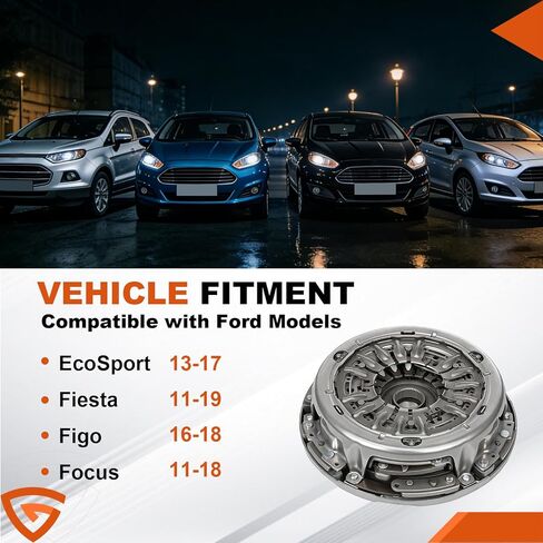 طقم القابض 07-233، طقم قابض ناقل الحركة البديل، متوافق مع Ford EcoSport 13-17، Fiesta 11-19، Figo 16-18، Focus 11-18، استبدل 07-233 in Kuwait