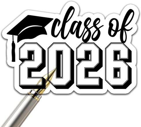 Graduation Stickers 2026, Class of 2026 Envelope Seals for Graduation Announcements, Party Favors, Gift Wrapping & Decorations, Black Waterproof Vinyl Stickers, 60 PCS 2 Inch (Black) in Saudi Arabia