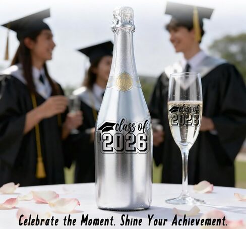 Graduation Stickers 2026, Class of 2026 Envelope Seals for Graduation Announcements, Party Favors, Gift Wrapping & Decorations, Black Waterproof Vinyl Stickers, 60 PCS 2 Inch (Black) in Saudi Arabia