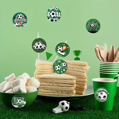 500Pcs Soccer Sticker Roll, 1 Inch Round Green Design Soccer Ball Label Stickers Self-Adhesive Sports Theme Decorative Stickers for DIY Scrapbook Classroom Teacher Incentive Envelope Seals in Saudi Arabia