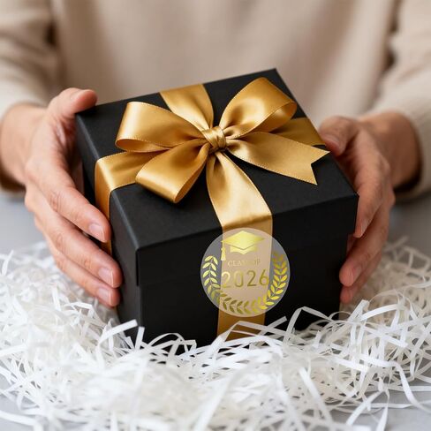 120Pcs 2026 Graduation Stickers for Envelopes, 1.6" Gold Foil Class of 2026 Party Favors, Transparent Congrats Grad Stickers with Cap for School Invitation Grad Party Favors Labels in Saudi Arabia