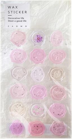 Clear Floral Wax Seal Stickers, 18 Pcs Self-Adhesive Envelope Seals for Wedding Invitations, Christmas Cards, Party Favors, Gift Wrapping, Birthday, Bridal Shower, Elegant Botanical Design in Kuwait