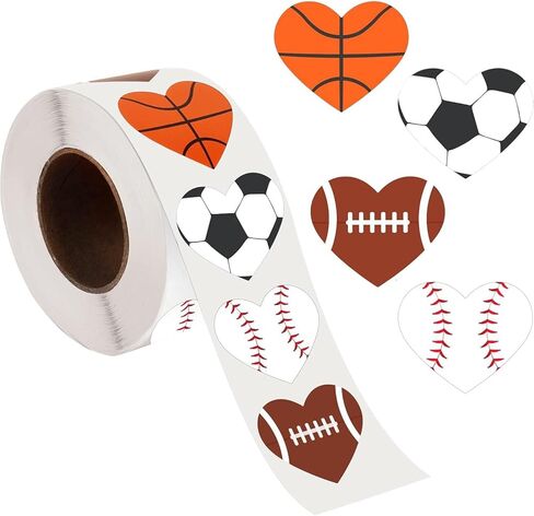 500Pcs Soccer Sticker Roll, 1 Inch Round Green Design Soccer Ball Label Stickers Self-Adhesive Sports Theme Decorative Stickers for DIY Scrapbook Classroom Teacher Incentive Envelope Seals in Saudi Arabia