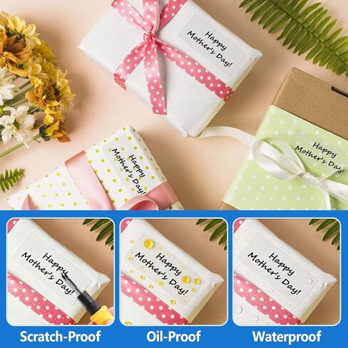 300 Pcs 1" x2-5/8 Clear 30 Up Mailing Address Labels for Laser & Inkjet Printer, Risepekt 10 Sheets Waterproof 1x2.625 30 per Sheet on US Letter, Transparent 30 per Page Return Address Stickers in Saudi Arabia