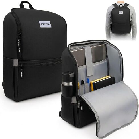 Laptop Backpack for Men 17 Inch – Work & Travel Backpack with Luggage Strap, Trolley Sleeve and Padded Compartment – Black in Saudi Arabia