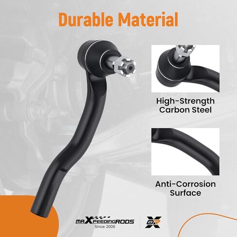 maxpeedingrods 2 قطعة ES800338 ES800337 أطراف قضيب التعادل الخارجي الأمامي لنيسان 370Z 2009-2020 إنفينيتي EX35 2008-2012 إنفينيتي Q50 Q60 Q70 2014-2019 EX37 G25 G35 G37 M35 M35h M37 M45 M56 Q40 Q70L QX50 in Kuwait