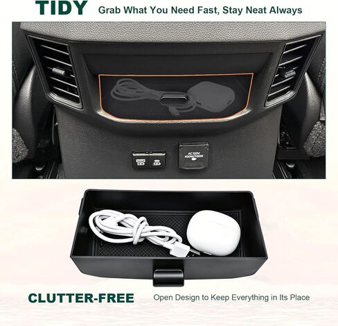 Rear Center Console Organizer for 2022-2026 Toyota Tundra SR/SR5/Limited/TRD/PRO Accessories Rear Armrest Box NOT fit Platinum, 1794 Edition, Capstone (Only Fits Models with Cubby) in Saudi Arabia