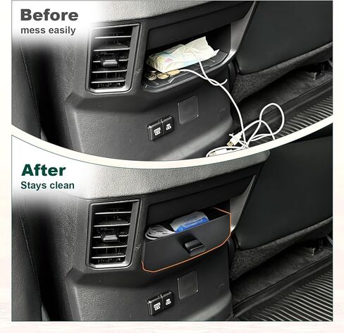 Rear Center Console Organizer for 2022-2026 Toyota Tundra SR/SR5/Limited/TRD/PRO Accessories Rear Armrest Box NOT fit Platinum, 1794 Edition, Capstone (Only Fits Models with Cubby) in Saudi Arabia