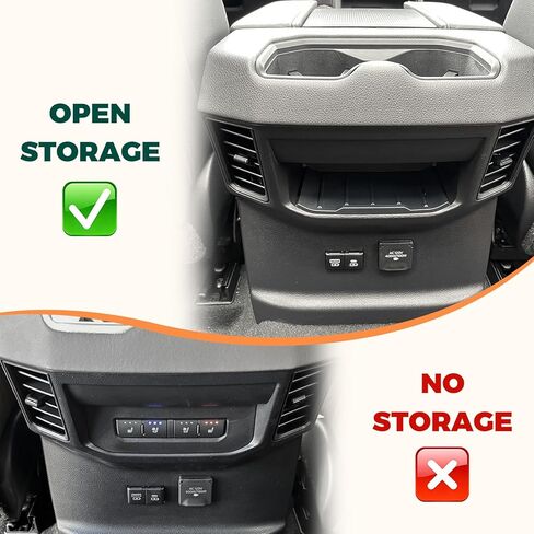 Rear Center Console Organizer for 2022-2026 Toyota Tundra SR/SR5/Limited/TRD/PRO Accessories Rear Armrest Box NOT fit Platinum, 1794 Edition, Capstone (Only Fits Models with Cubby) in Saudi Arabia