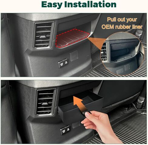 Rear Center Console Organizer for 2022-2026 Toyota Tundra SR/SR5/Limited/TRD/PRO Accessories Rear Armrest Box NOT fit Platinum, 1794 Edition, Capstone (Only Fits Models with Cubby) in Saudi Arabia