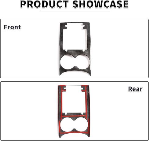 Real Carbon Fiber Center Console Teacup Storage Box Panel Frame for Porsche Macan 2014-2020 Automotive Interior Decoration Accessories (Black) in Saudi Arabia
