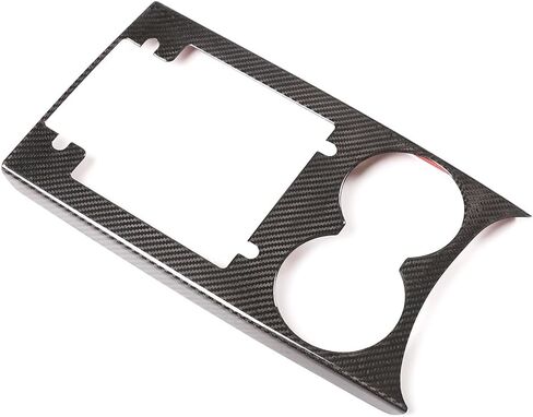 Real Carbon Fiber Center Console Teacup Storage Box Panel Frame for Porsche Macan 2014-2020 Automotive Interior Decoration Accessories (Black) in Saudi Arabia