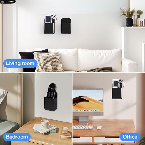 4 Pcs Wall Mount Remote Control Holder, Player Controller Holder, Air-Conditioner Organizer Caddy Box Air-Conditioner Remote Hanger for Home Nightstand Office Desk School Supply in Saudi Arabia