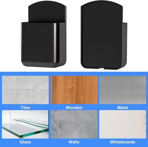 4 Pcs Wall Mount Remote Control Holder, Player Controller Holder, Air-Conditioner Organizer Caddy Box Air-Conditioner Remote Hanger for Home Nightstand Office Desk School Supply in Saudi Arabia