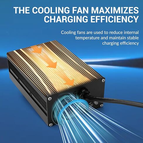 LiFePO4 Battery Charger 14.6V 20A, LiFePO4 Battery Charger with Anderson Connector, Built-in Cooling Fan for Lead-Acid & Lithium Batteries in Saudi Arabia