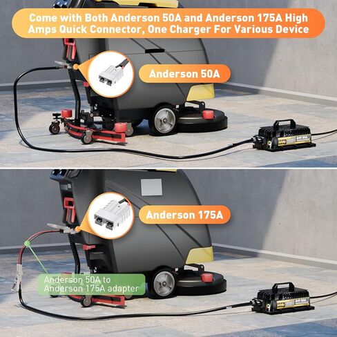 Suraziki 24V 30Amp Forklift Charger, 24V Lead Acid Battery Charger for Pallet Jack/Floor Scrubber, with Anderson50A and 175A Connector in Saudi Arabia