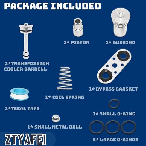 STL010 Transmission Cooler Flow Bypass Valve & Gasket and Transmission Cooler Barbell Upgrade Kit for GM 6L80/6L90/8L80/8L90E/10L90 (2014-Up) - Superior Sure Cool System Replacement in Saudi Arabia