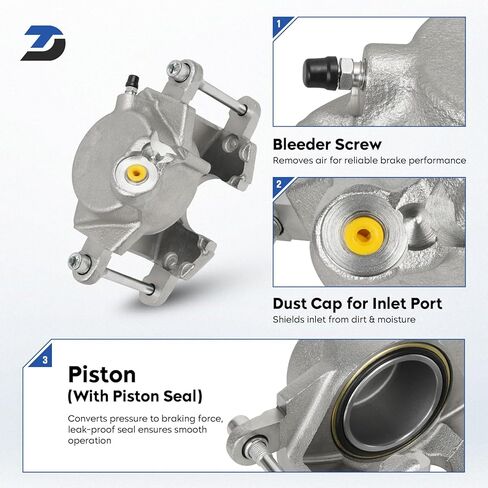 18-4126 18-4127 Front Disc Brake Caliper Assembly for Cadillac and Chevy 1987-1992 Brougham, 1992-1996 Commercial Chassis, 1993-1996 Fleetwood, 1979-1986 C10 C20 in Kuwait