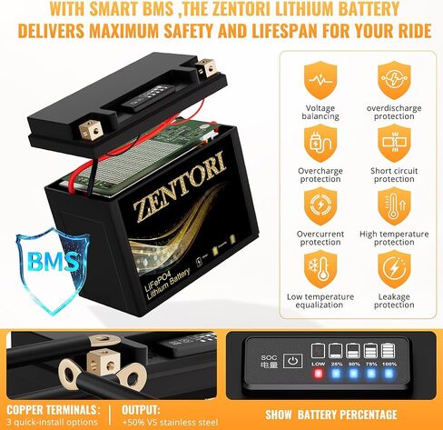 YTX30L-BS 700CCA 10AH LiFePO4 بطارية ممتازة عالية الأداء تحل محل YIX30L-BS GYZ32HL YB30L-BS، لـ Harley Polaris Can-Am UTV jetski PWC in Saudi Arabia