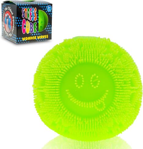 Smile Face Fuzz Stress Ball - Soft Squishy Fidget Toy for Anxiety Relief, Sensory Play for Kids & Adults, Perfect for Office & School in Saudi Arabia