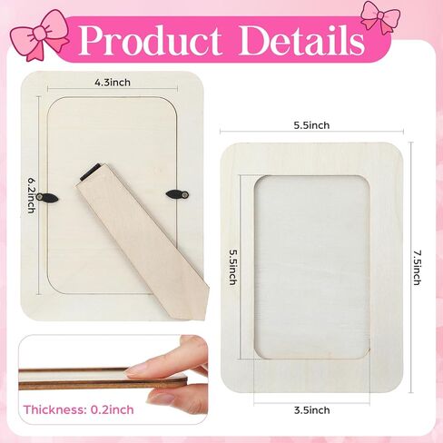 Yousoontic 10 مجموعات DIY إطار الصورة الحرفية كيت ل 4 "× 6" صور غير مكتملة إطارات الصور الحرفية الخشبية مع قذائف اللؤلؤ وأدوات DIY مجموعة الفن هدية للأصدقاء الأسرة الصيف حزب الديكور in Kuwait