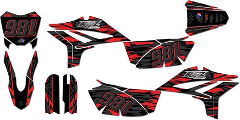 مجموعة رسومات لـ Apollo RFZ Z20 Z40 (جميع السنوات) Twitch Series Red 16 Mil-Dirt Bike مجموعة ملصقات رسومات السباق المخصصة، بدون بلاستيك in Kuwait