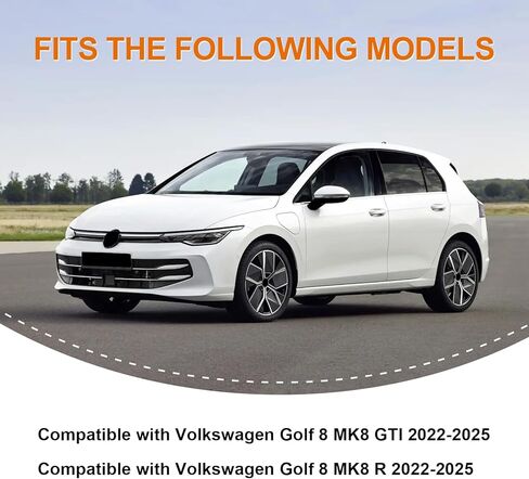 جناح سبويلر خلفي أسود لامع MK8 متوافق مع فولكس فاجن جولف 8 GTI 2022-2025، سبويلر صندوق السيارة لسيارة فولكس فاجن جولف 8 R 2022-2025 in Kuwait